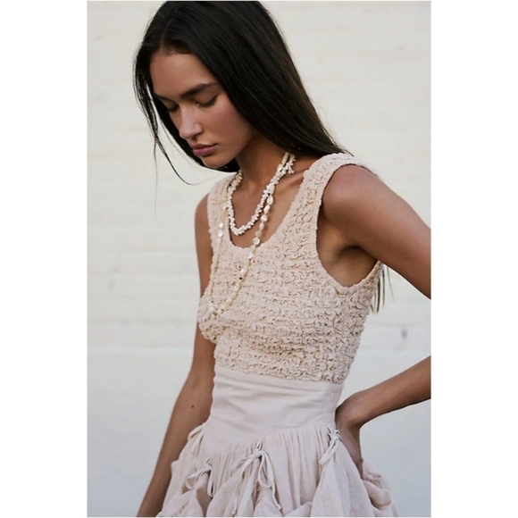 Free People Exotic Escape Convertible Maxi Dress Semolina Nwt - Picture 3 of 12